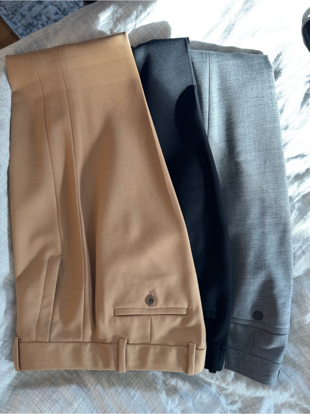 J. Crew Maddie Full-Length Trouser Pants - Lot of 3 - Camel, Black, Grey